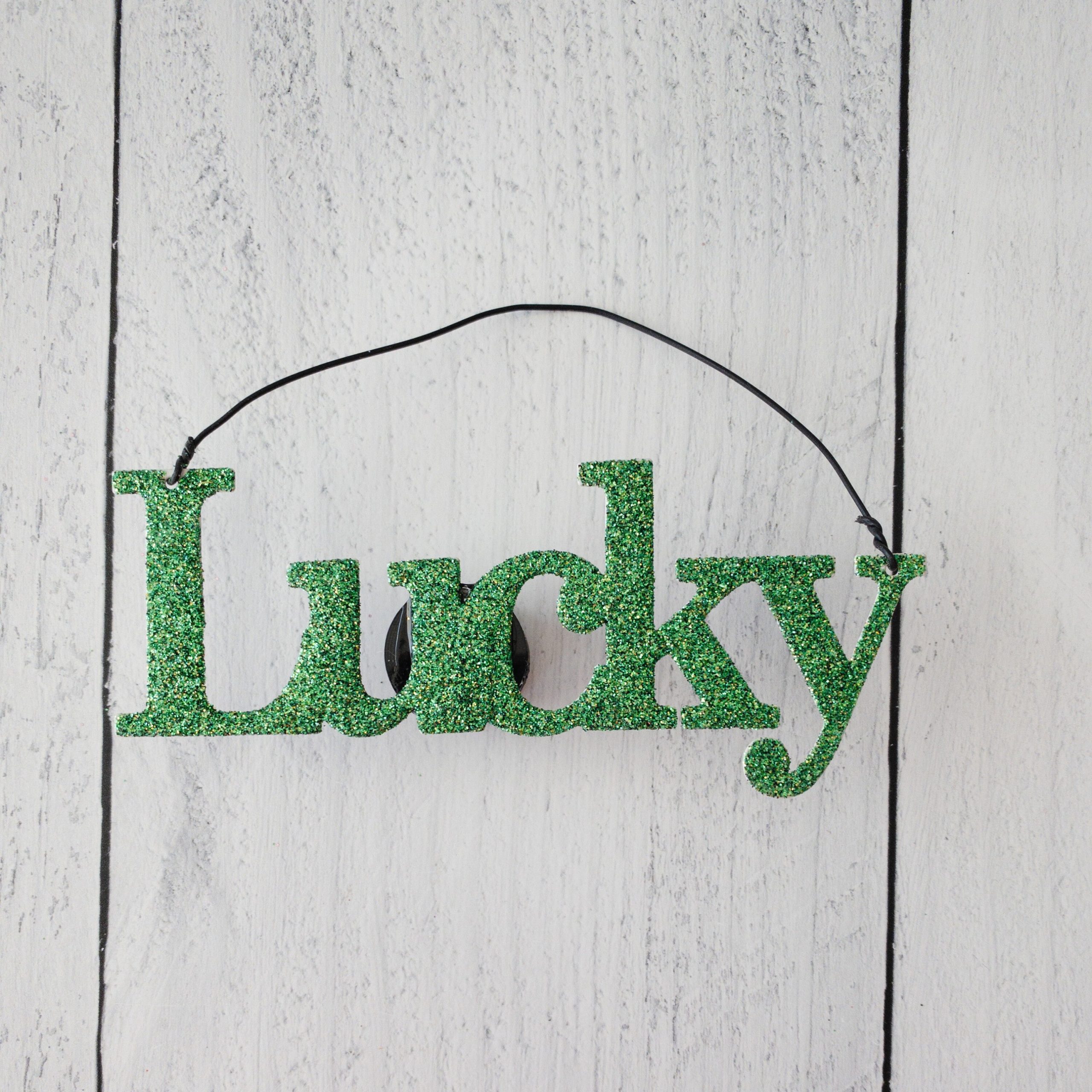 Glittered Enamel St Patrick’s Day Words - Image 2