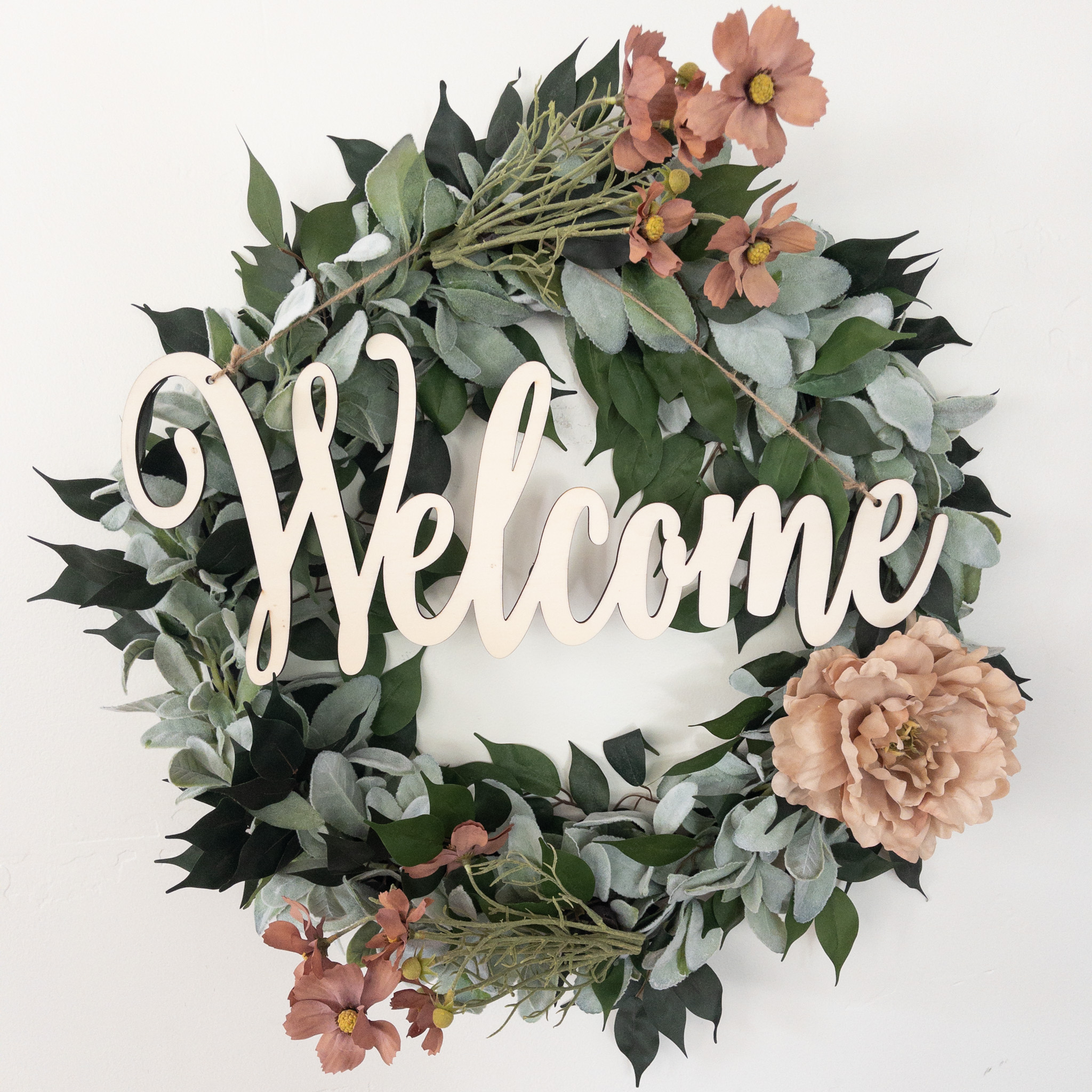 Large Welcome Wood Hanging Sign (1 piece) - Image 2