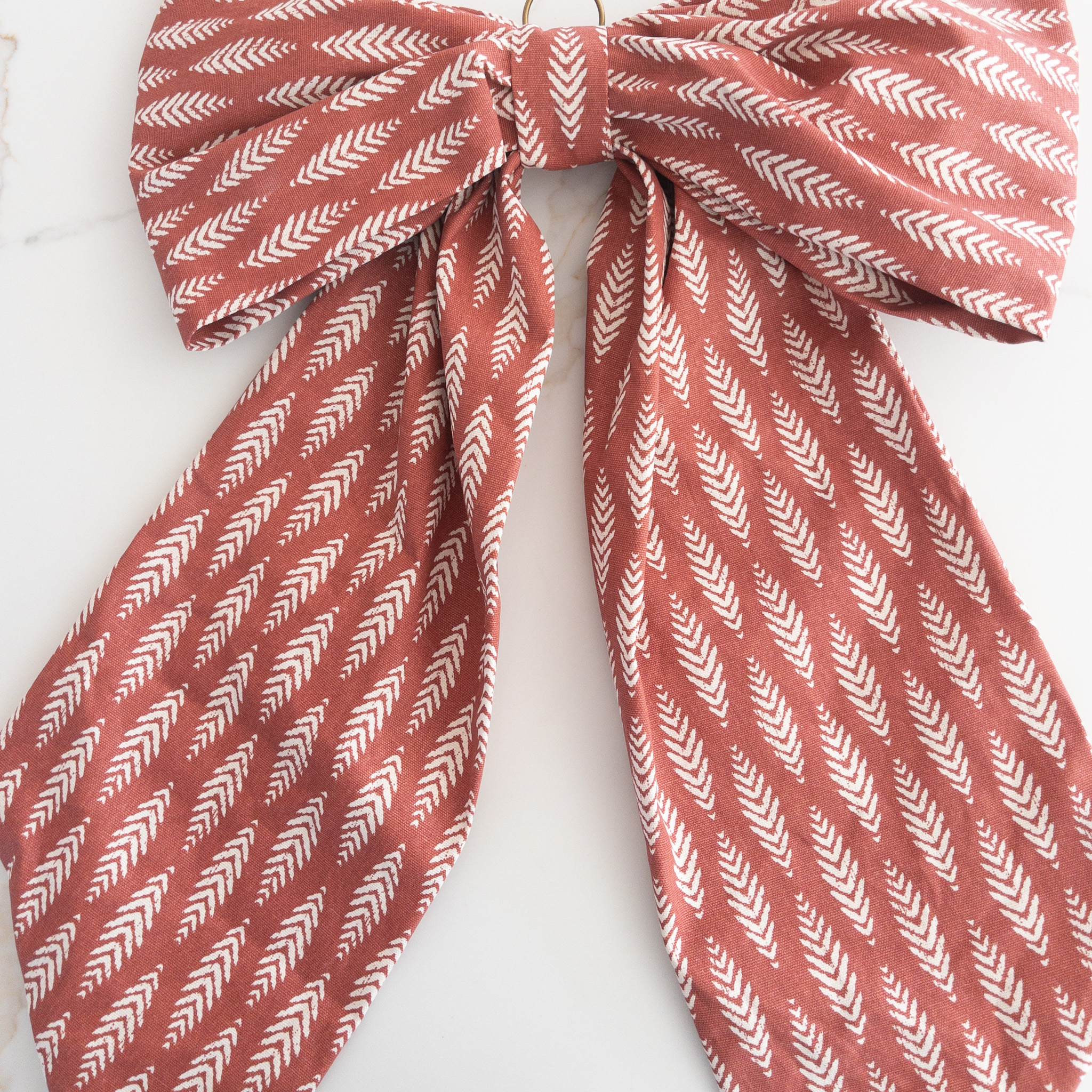X-Large Handmade Fabric Bow Leaf Print - Image 3