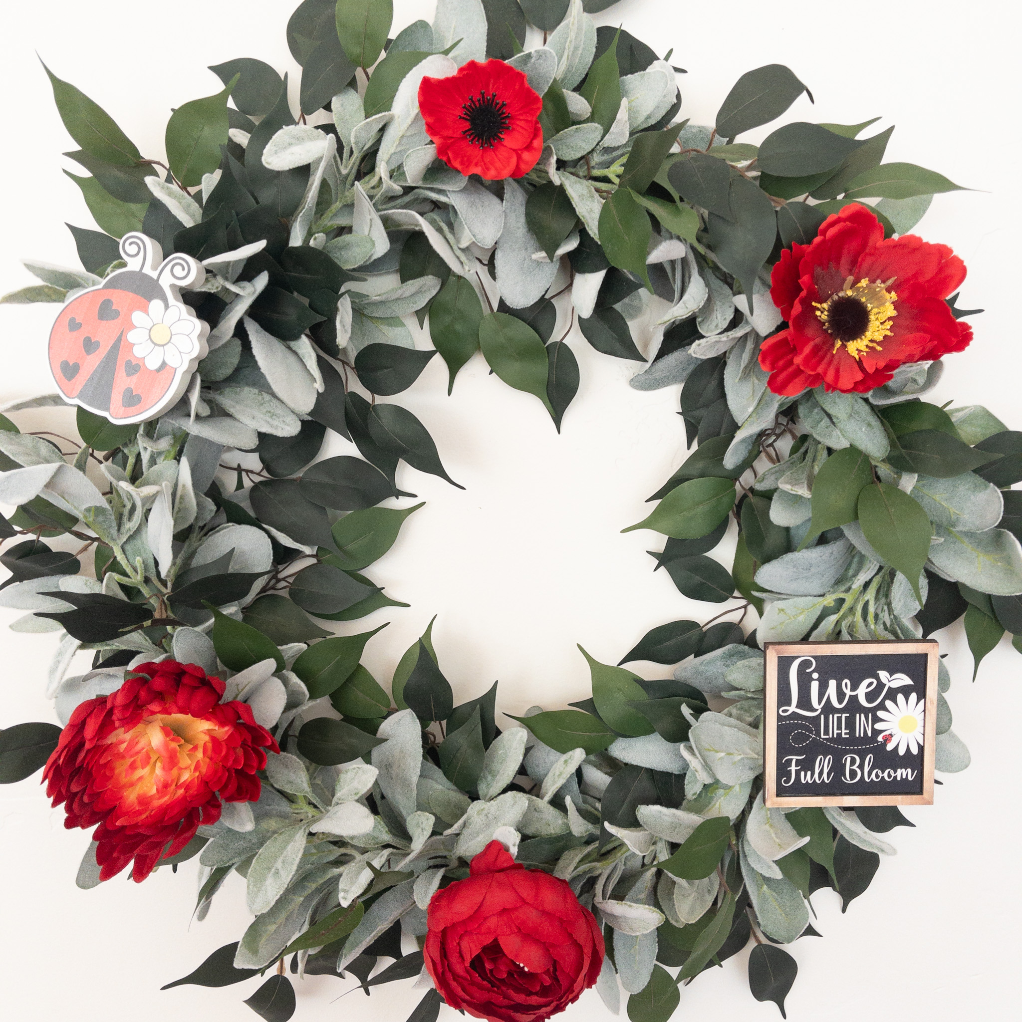 Lady Bug Red Flowers - Image 3