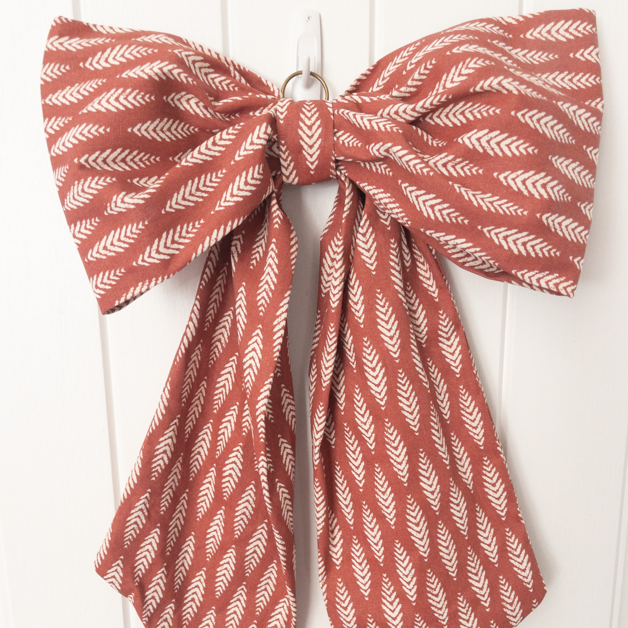 X-Large Handmade Fabric Bow Leaf Print - Image 2