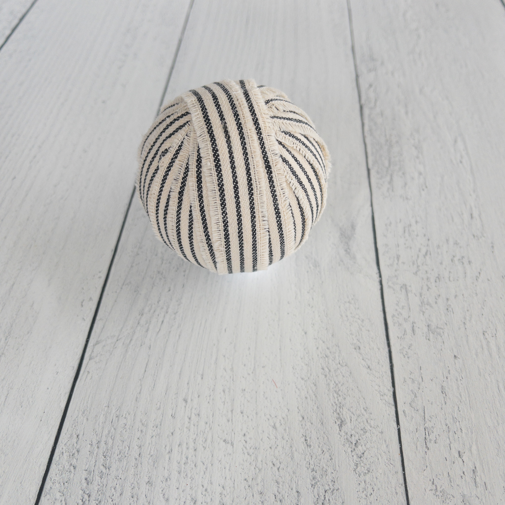 Tan and Blue Striped Ball