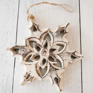Chunky Wood Snowflake