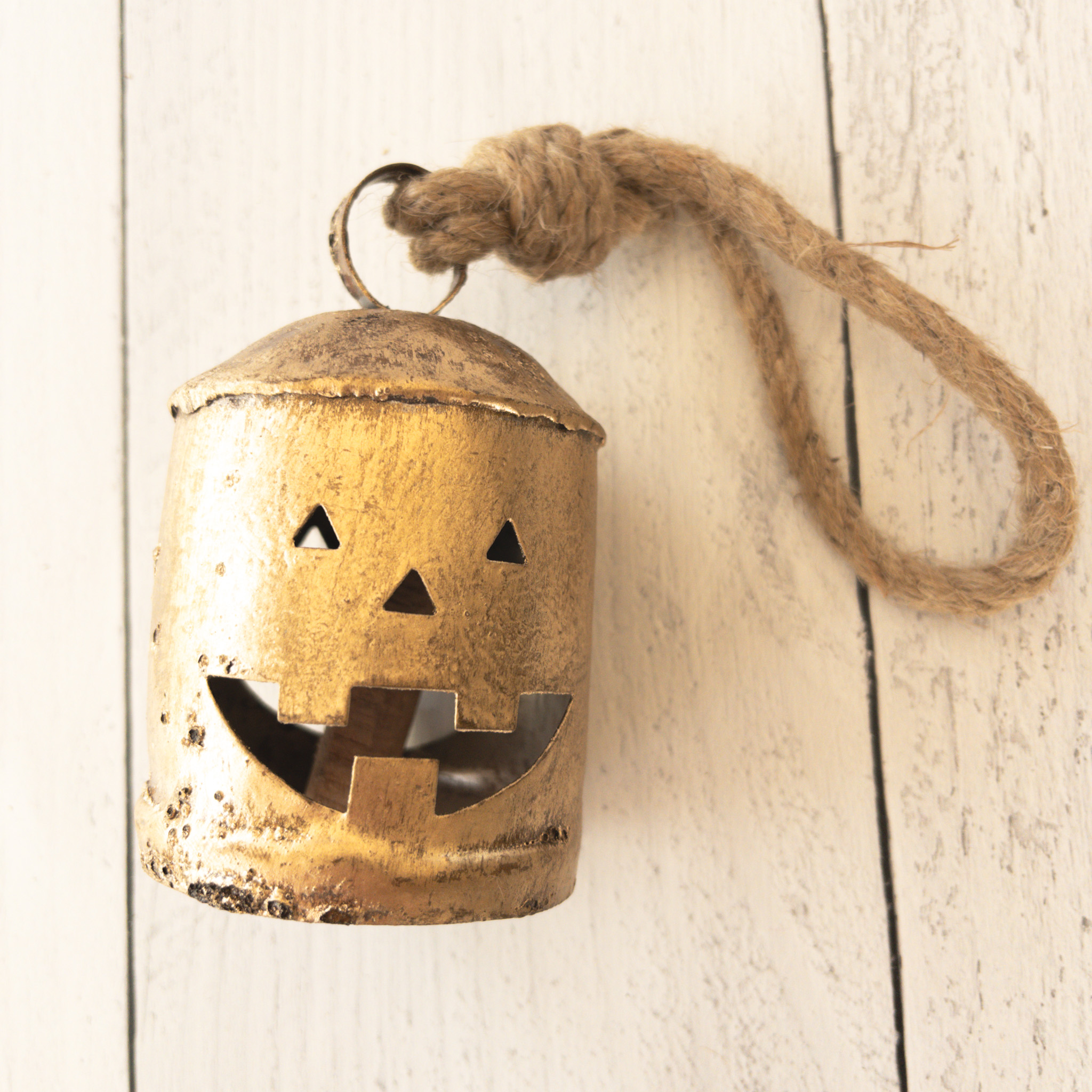Rustic Gold Pumpkin Bell