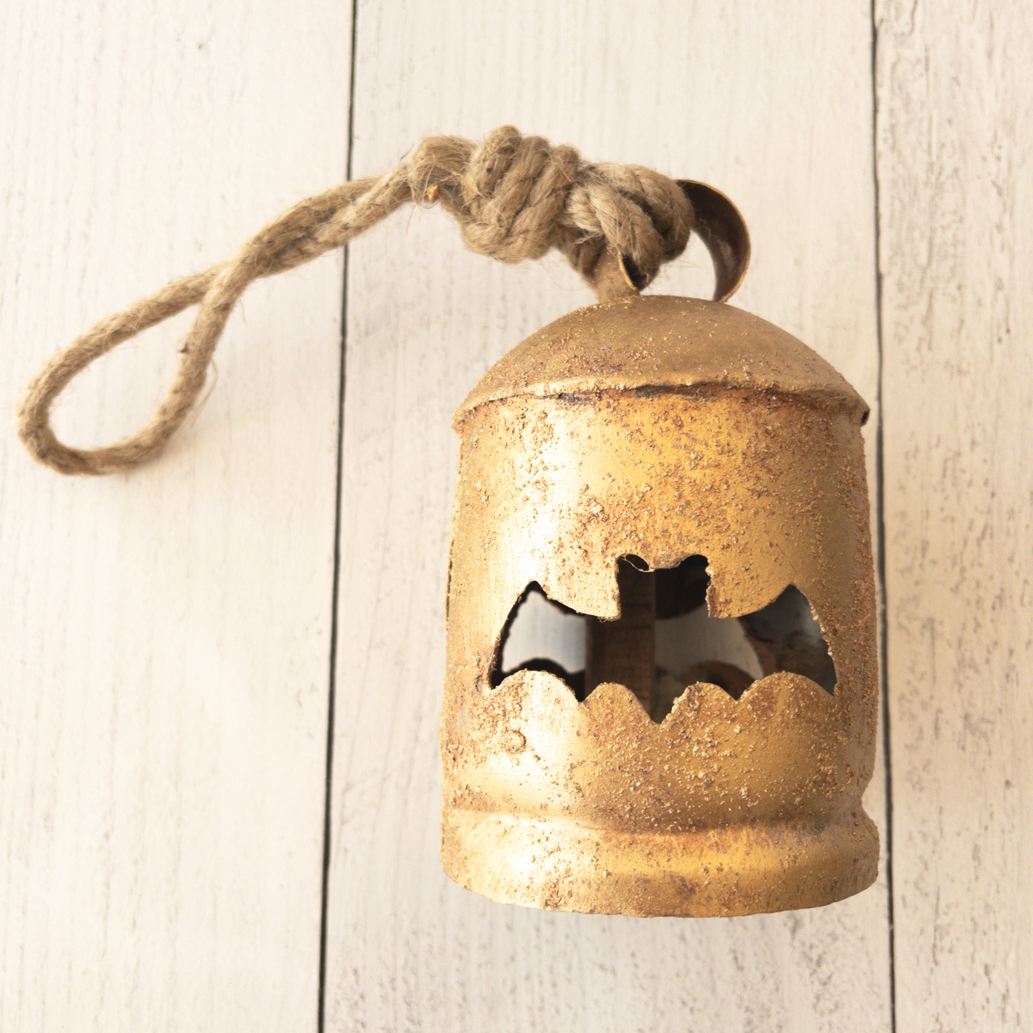 Rustic Gold Bat Bell