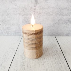 Fall Plaid LED votive