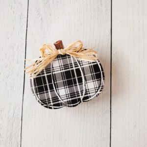 Flat Wood Buffalo Check Pumpkin
