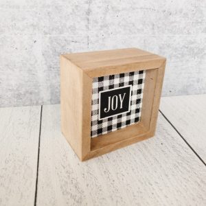 Joy Buffalo Check Sign