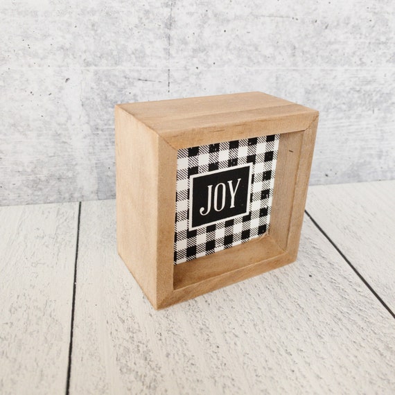 Joy Buffalo Check Sign