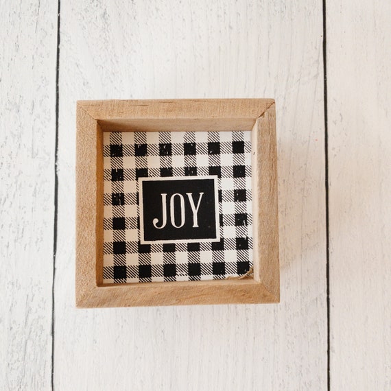 Joy Buffalo Check Sign - Image 2