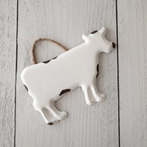 White Metal Farmhouse Animals
